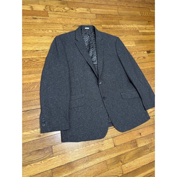 Joseph Abboud Mens Blazer Jacket Size 48R Brown Heathered 2 Button Sport Coat - Picture 3 of 7